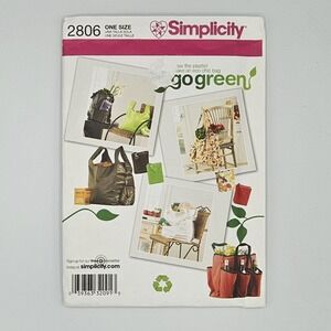 Uncut Simplicity 2806 Go Green‎ bags